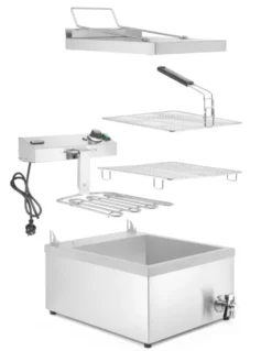 Friteuse à Beignets Professionnelle - Inox - 12 L - Hendi