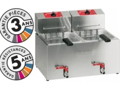 Friteuse électrique de table - 2x7 litres - Valentine - TF77