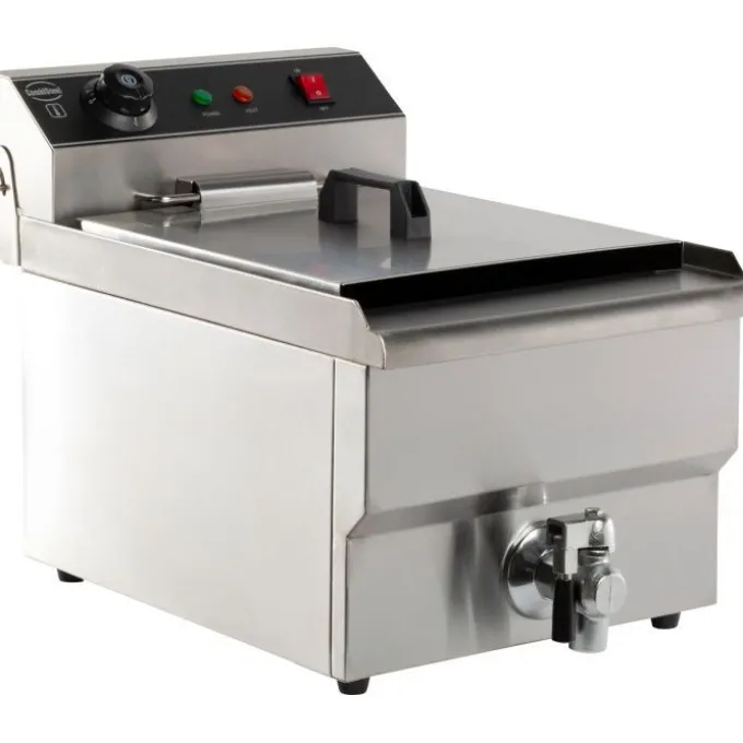 Friteuse électrique professionnelle - 8 litres avec robinet de vidange - Combisteel