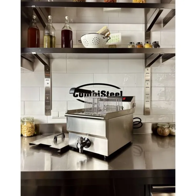 Friteuse électrique professionnelle - 8 litres avec robinet de vidange - Combisteel