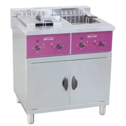 Friteuse électrique professionnelle sur coffre - 2 x 16 litres - 2 x 4000/8000/12000 W - Furnotel