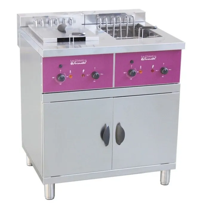 Friteuse électrique sur coffre - 2 x 25 litres - 2x 6000 /12000 /18000 W - Furnotel