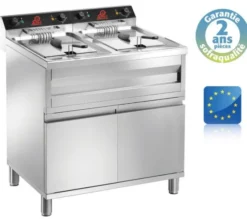 Friteuse électrique sur coffre - Super puissante - 2 x 12 Litres - Sofraca