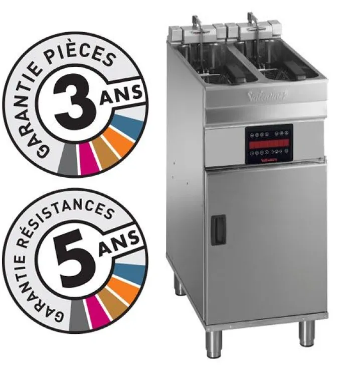 Friteuse électrique sur coffre - 2x 7-8 litres - Valentine - EVOC2200T