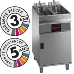 Friteuse électrique sur coffre - 2x 9-10 litres - Valentine - EVOC2525T