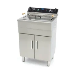 Friteuse - 30 L - 1 Panier - avec Robinet de Vidange et Support - Maxima