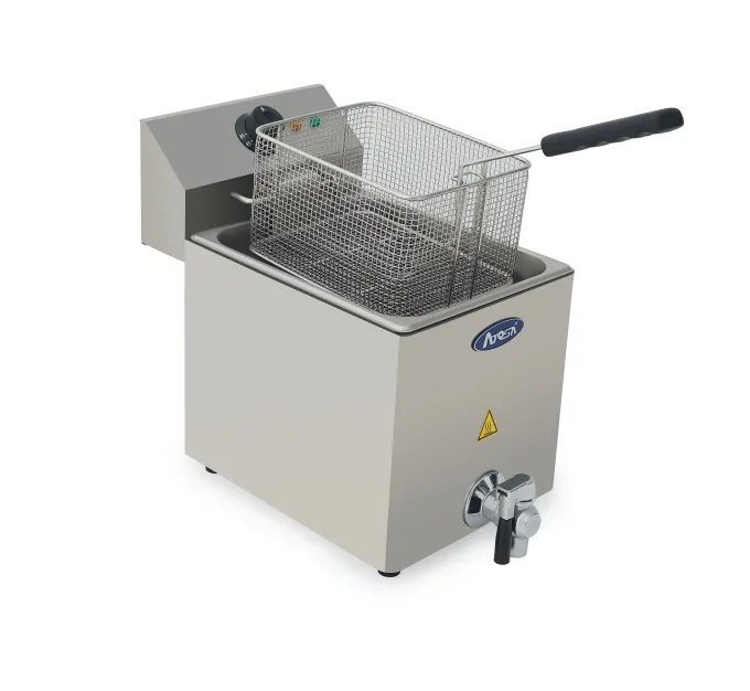 Friteuse à Poser en Inox avec Vidange 8 L - H 395 à 430 mm - Atosa