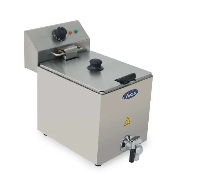Friteuse à Poser en Inox avec Vidange 8 L - H 395 à 430 mm - Atosa