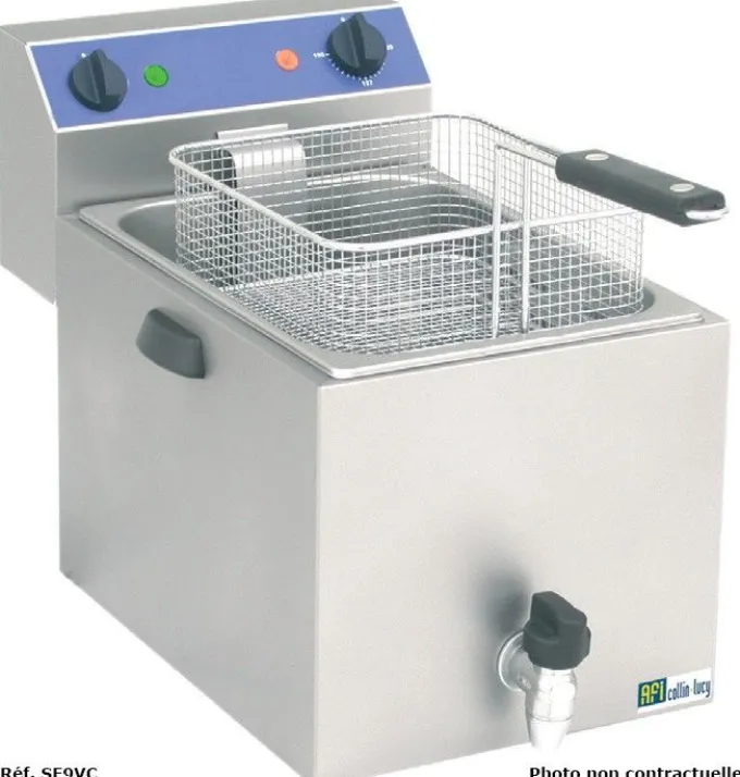 Friteuse professionnelle de Table Série Standard avec Vidange Spéciale Surgelée - 8 L - AFI Collin Lucy