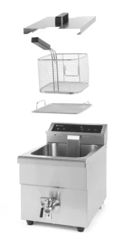 Friteuse Professionnelle à induction avec robinet de vidange 8L Gris 230V/3500W - Hendi
