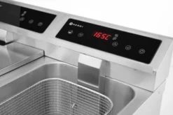 Friteuse professionnelle à induction avec robinet de vidange - 2 x 8 l Profi Line 16L 230V/7000W 580x485x(H)406 mm - Hendi