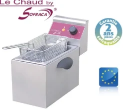Friteuse professionnelle électrique de table - 4 Litres - Sofraca