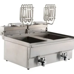 Friteuse professionnelle Électrique - 2 x 10 Litres - Vidange - 2 x 5 kW - Combisteel