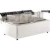 Friteuse Professionnelle Électrique - 2 x 6 L sans Robinet de Vidange - Combisteel