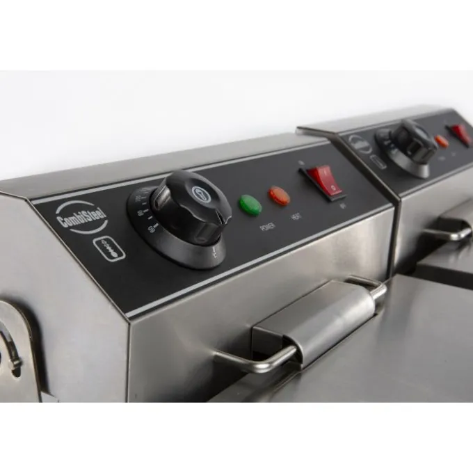 Friteuse Professionnelle Électrique - 2 x 8 Litres - Combisteel