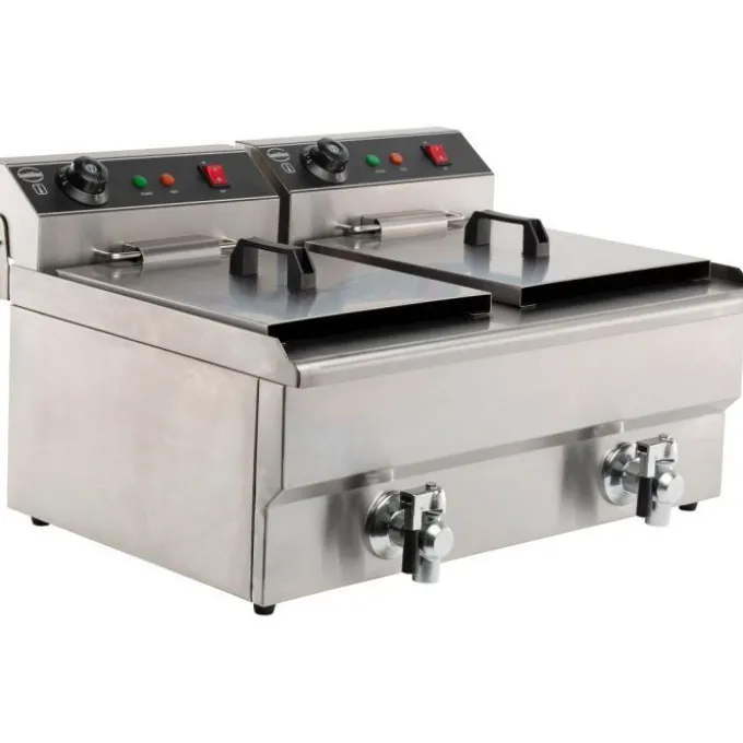 Friteuse Professionnelle Électrique - 2 x 8 Litres - Combisteel