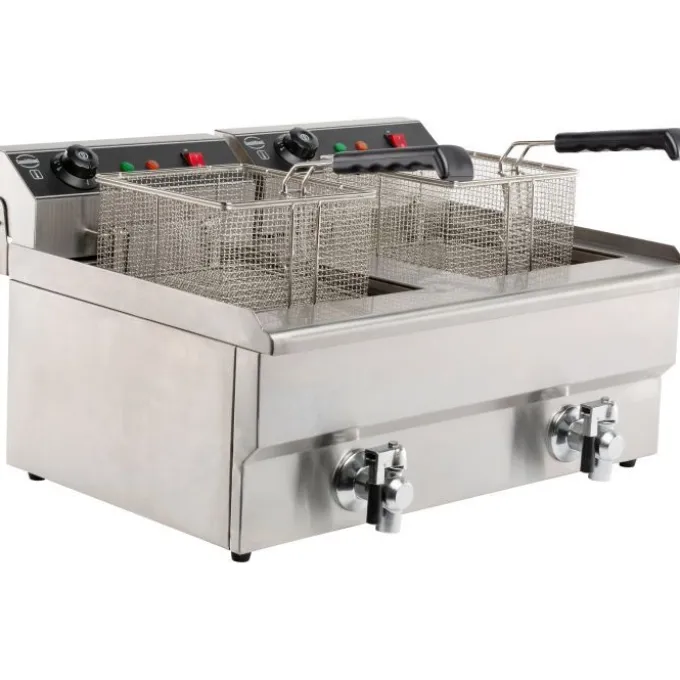 Friteuse Professionnelle Électrique - 2 x 8 Litres - Combisteel