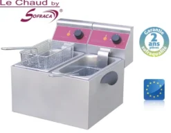 Friteuse Professionnelle électrique de table - 2 x 4 Litres - Sofraca