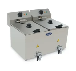 Friteuse Professionnelle à Poser en Inox avec Vidange 2 x 8 L - H 395 à 430 mm - Atosa