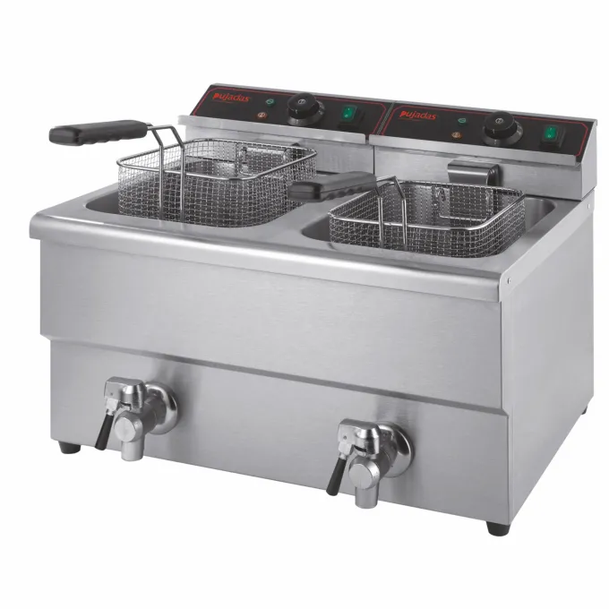 Friteuse Professionnelle 2 x 8 L - Robinet Vidange - Pujadas