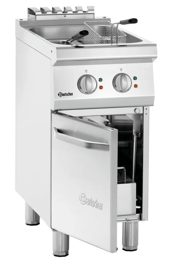 Friteuse Professionnelle - 2 x 9 Litres - 15 kW - sur Armoire - Bartscher