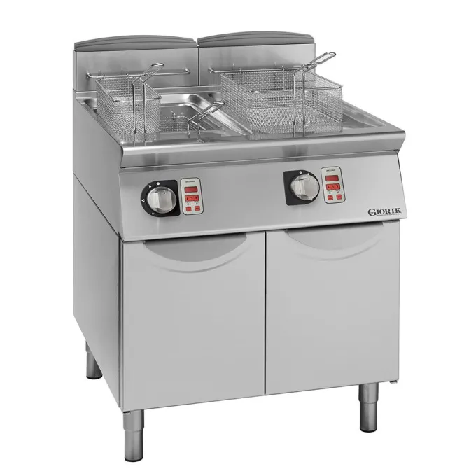 Friteuses Gaz, Brûleurs Externes, commandes électroniques, 2x21 L- Giorik - FG9821MP