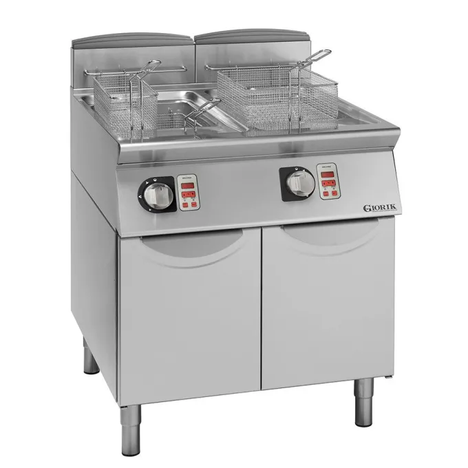 Friteuses Gaz, Brûleurs Internes, commandes électroniques, 13 L- Giorik - FG9213MT