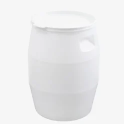 Fût 50 L + couvercle languette - blanc - Gilac