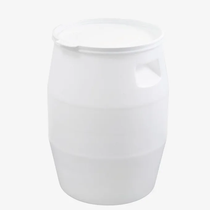 Fût 50 L + couvercle languette - blanc - Gilac