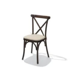 Galette de Chaise Rembourrée Ecru pour Chaise et Tabouret Crossback - Lot de 7 - Veba