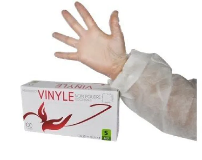 Gant vinyle micro poudre extra large taille 6-7 - Lot de 4 Colis de 1000 - Mediprotec Promosac