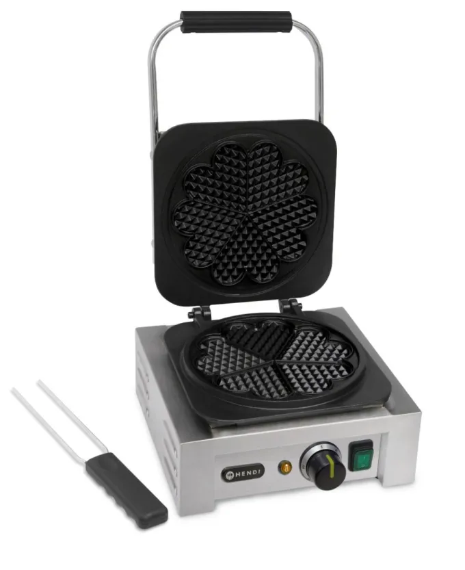 Gaufrier électrique 'Cœur' 230V/2200W 320x437x(H)251 mm - Hendi