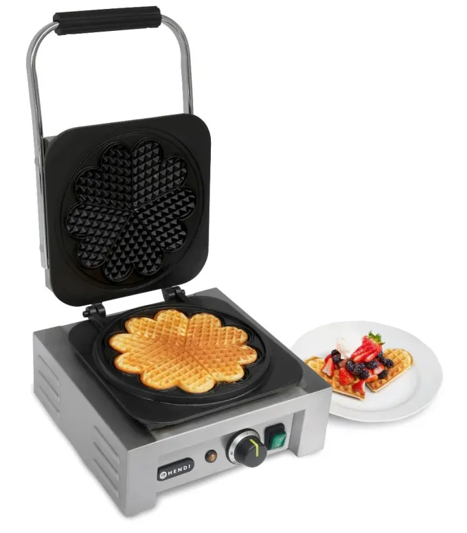 Gaufrier électrique 'Cœur' 230V/2200W 320x437x(H)251 mm - Hendi