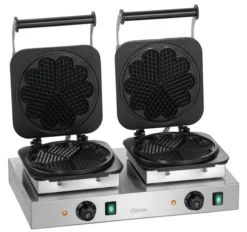 Gaufrier Professionnel Double Coeur - Ø 210 mm - Hauteur 16 mm - Bartscher