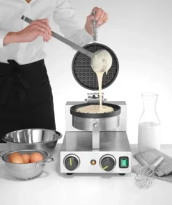 Gaufrier Rond Professionnel - 20 Gaufres/h - 1kW - Hendi