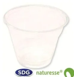 Gobelet à dessert en PLA Transparent 320 ml - SDG - Lot de 1200
