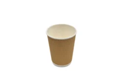 Gobelet en carton blanc double paroi ondulée kraft 360 ml - 500 unités - Betik