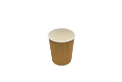 Gobelet en carton blanc double paroi ondulée kraft 240 ml - 500 unités - Betik