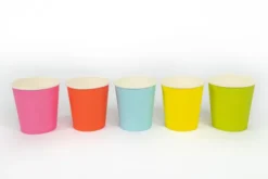 Gobelet en carton mix 5 couleurs 210 ml - 1000 unités - Betik