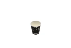Gobelet en carton noir décoré 90 ml - 1000 unités - Betik
