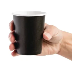 Gobelets boissons chaudes noirs 230 ml - Fiesta Lot de 1000