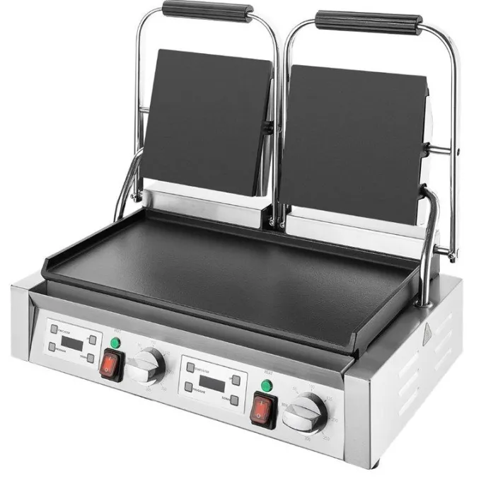 Gril de Contact Double Plaques Lisses 3,6 kW - Buffalo