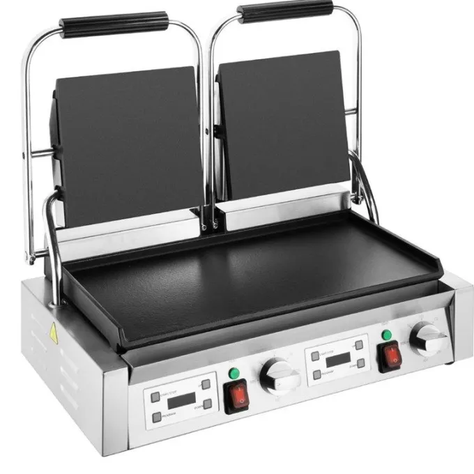 Gril de Contact Double Plaques Lisses 3,6 kW - Buffalo