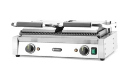 Grill de contact - modèle double dessus et dessous rainurés 230V/3600W 570x370x(H)210 mm - Hendi