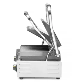 Grill de contact - modèle double moitié lisse moitié rainuré 230V/3600W - Hendi