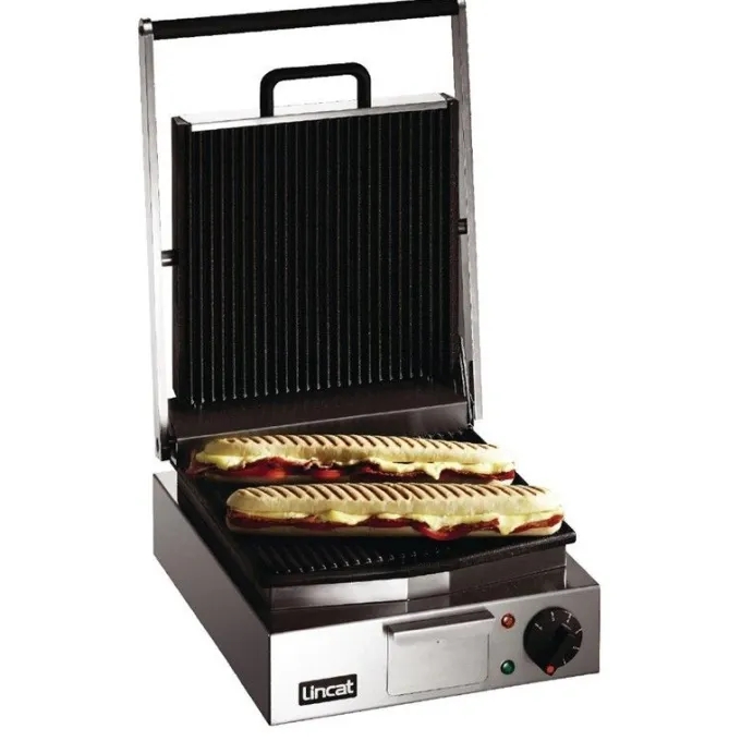 Grill de Contact/Panini Simple Plaques Rainurées Lynx 400 - Lincat