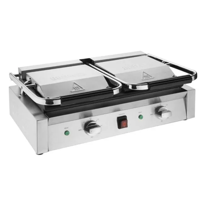 Grill à Double Contact Bistro Plaques Lisses 2,9 kW - Buffalo