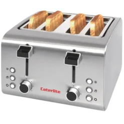 Grille Pain Professionnel Inox - 4 Tranches - Caterlite