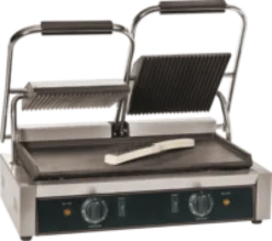 Grill Panini Double Rainuré Dessous/Dessus EN