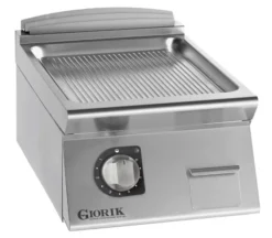 Grills Electriques, acier chromé, surface de cuisson simples-rainurées - Giorik - FRE72TCRX